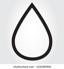 Water drop thin line icon vector isolated on gray background. Water drop icon for web site, app and logo. Creative art concept, vector illustration