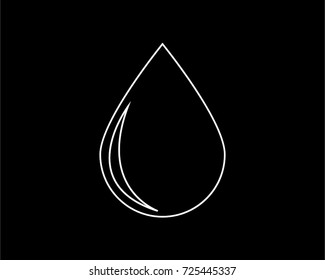 water drop thin line icon illustration design
