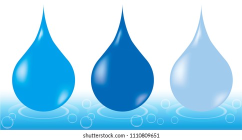 Water drop three set