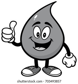 Water Drop with Thumbs Up Illustration