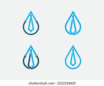 Colocar agua con el logotipo de mosaico Conjunto de símbolos Concepto símbolo de símbolo de elemento Diseño de elementos. Fontanería, Plumero, Logotipo Droplet. Plantilla de ilustración de vector