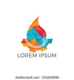 Water drop and tire vector design. Car wash automotive logo design.