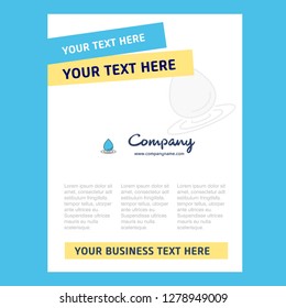 Water drop Title Page Design for Company profile ,annual report, presentations, leaflet, Brochure Vector Background