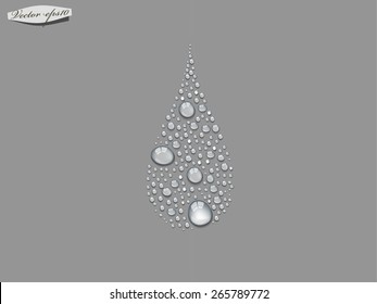 Arrow Sign Icon Transparent Water Drop Stock Vector (Royalty Free ...