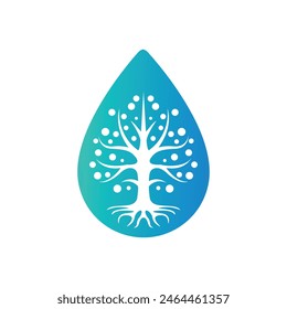 water drop tree logo symbol