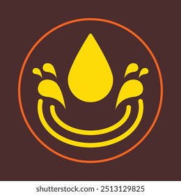 Water drop trendy icon classy abstract vector illustration colorful artwork lovely design.eps