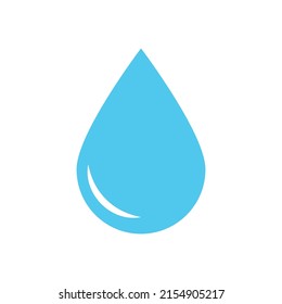 Icono azul del vector de caída de agua