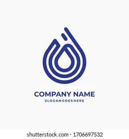 Water drop - vector business logo template concept illustration. Blue water creative sign. Design element.