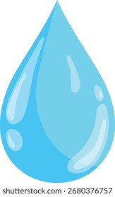 Diseño de gota de agua limpia de Vector de gota de agua