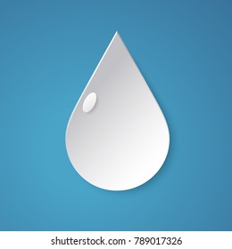 Water drop vector designed in paper art style