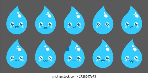 Water Drop Vector Flat Cartoon
Character Illustration