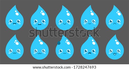 Water Drop Vector Flat Cartoon
Character Illustration