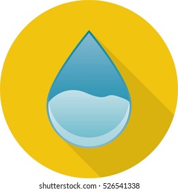 Water drop vector flat gradient icon