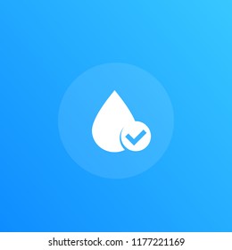 water drop, vector icon