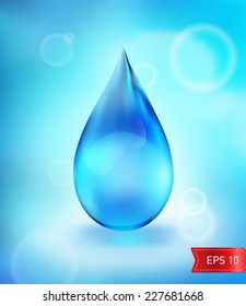 Water drop, vector icon