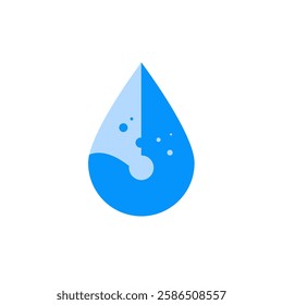  water drop - vector icon