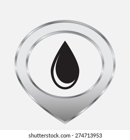 Water drop vector icon 