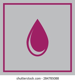 Water drop vector icon 