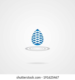 Water drop vector icon design template. Eps-10.