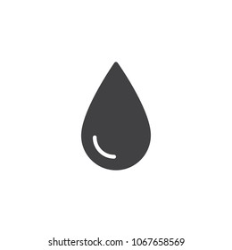 Water drop vector icon. filled flat sign for mobile concept and web design. Drop of water simple solid icon. Symbol, logo illustration. Pixel perfect vector graphics