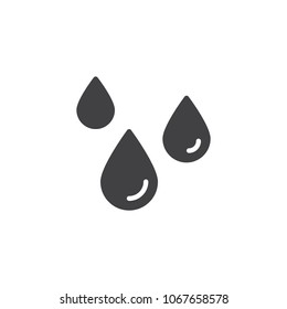 Water Drop Vector Icon. Filled Flat Sign For Mobile Concept And Web Design. Rain Drops Simple Solid Icon. Symbol, Logo Illustration. Pixel Perfect Vector Graphics