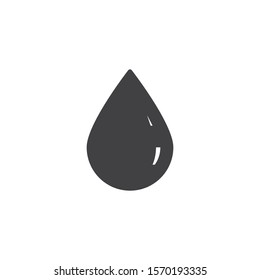 Water drop vector icon. filled flat sign for mobile concept and web design. Abstract drop glyph icon. Symbol, logo illustration. Vector graphics