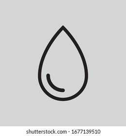 water drop vector icon flat