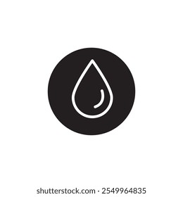 Water drop vector icon, vector flat black trendy style illustration for web and app..eps