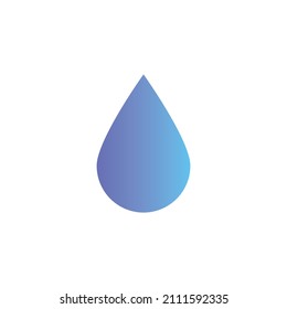 Water drop vector icon with gradient