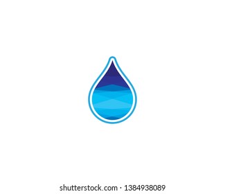 Water drop vector icon illustration