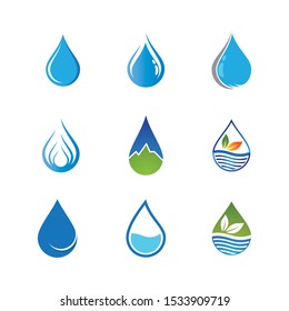 Water drop vector icon illustration