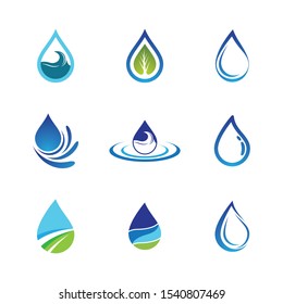Water drop vector icon illustration