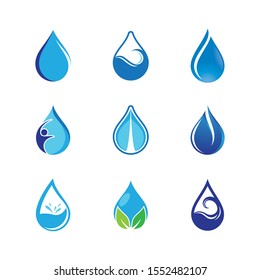 Water drop vector icon illustration