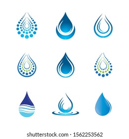 Water Drop Icons Set Isolated On Stock Vector (Royalty Free) 161057132