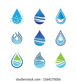 Water drop vector icon illustration