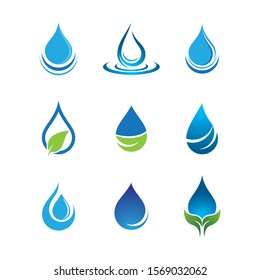 Water drop vector icon illustration