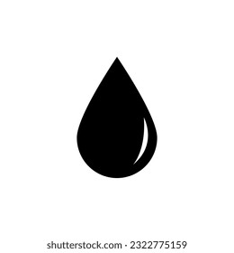 Water drop vector icon illustration, liquid. Oil drop icon. Raindrop icon and weather symbol on white background..eps