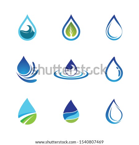 Water drop vector icon illustration