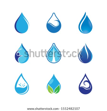 Water drop vector icon illustration