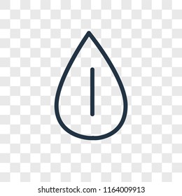 Water drop vector icon isolated on transparent background, Water drop logo concept