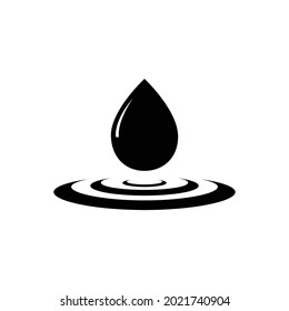 Wassertropfen, Vektorsymbol einzeln auf weißem Hintergrund. Vektorgrafik