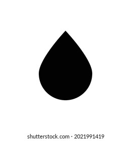 Wassertropfen, Vektorsymbol einzeln auf weißem Hintergrund