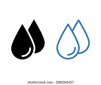 icono del vector de caída de agua aislado en fondo blanco