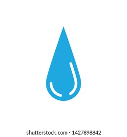 Water drop, vector icon. Liquid droplet.