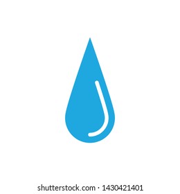 Water drop, vector icon. Liquid droplet.