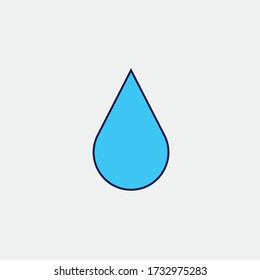 water drop vector icon liquid