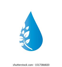 Water drop vector icon logo design