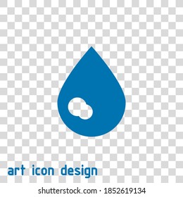 water drop vector icon on an abstract background