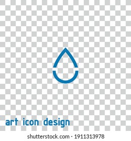 water drop vector icon on an abstract background