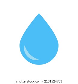 Water drop vector icon on white background